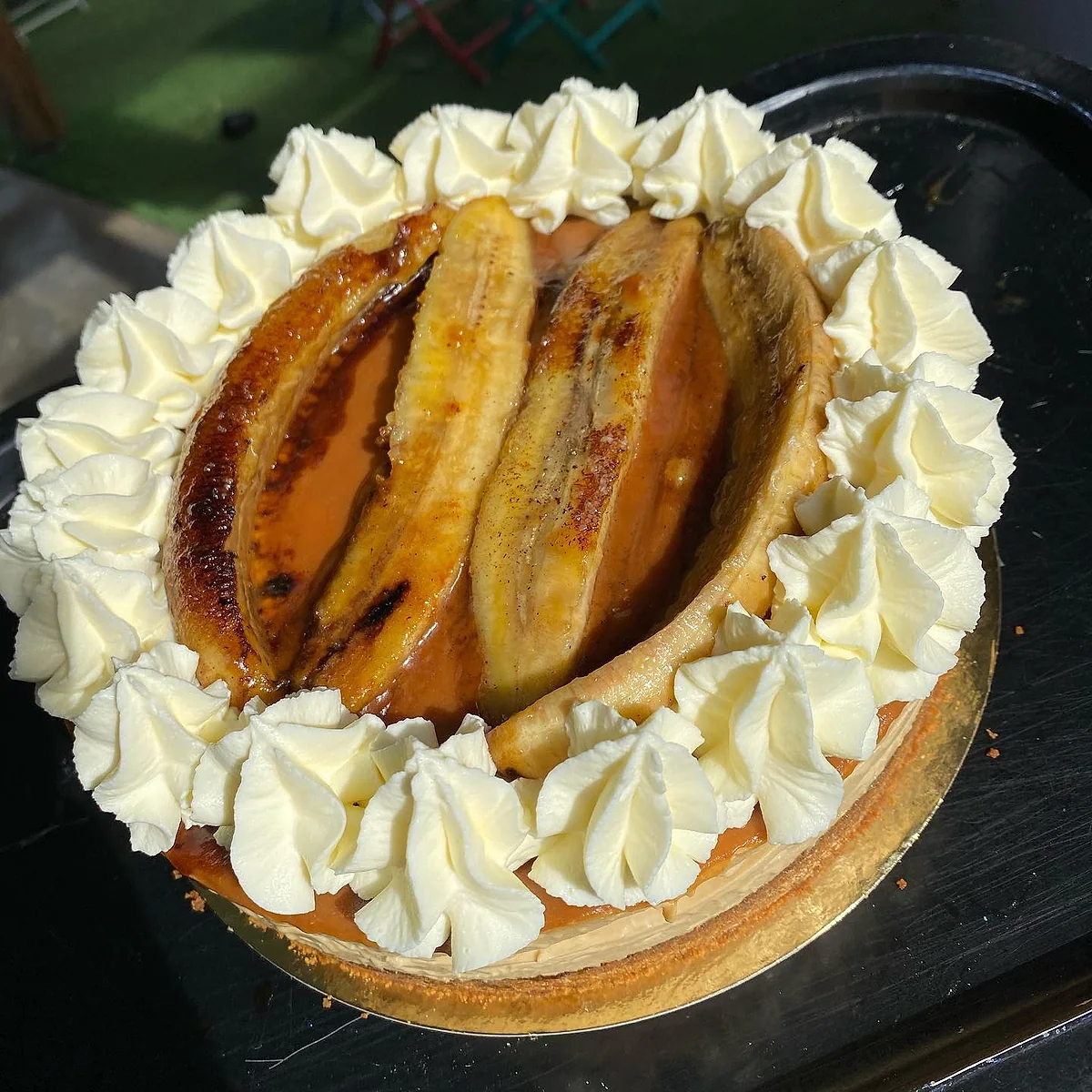 Entrée avec bananes et crème